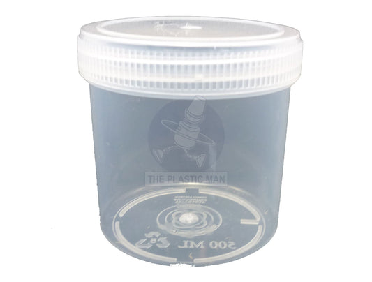 Jar And Ribbed Lid 500Ml - Jarc500 Buckets & Jars